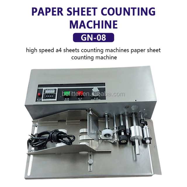 GN-08 Desktop High Speed Small Automatic Page Counting Machine Single Sheet Label Card A4 Paper Sheet Counting Machine