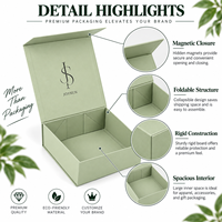 Boîtes cadeaux rigides en carton pliables écologiques avec logo personnalisé en gros, fermeture magnétique, pour coffret cadeau d'entreprise