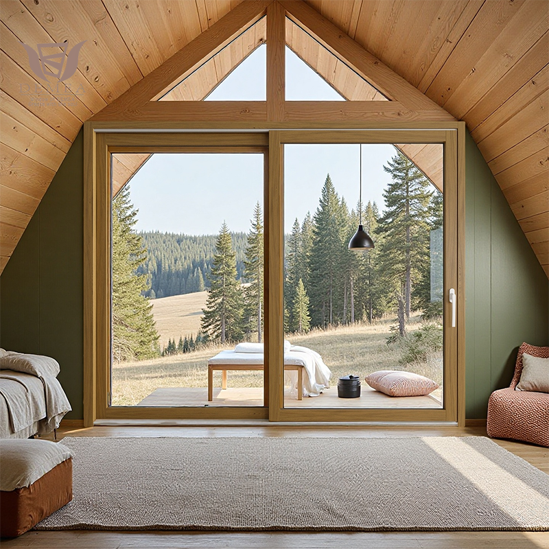 DEMEA Architectural Aluminum Wood Hybrid Casement
