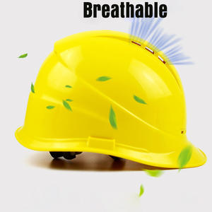 قبعة صلبة للسلامة الصناعية سميكة ومتينة من ABS بشعار مخصص مع حزام قابل للتعديل للاستخدام في البناء والهندسة - Product Image 3