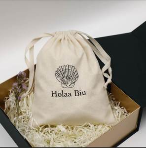 Wholesale Natural Cotton Gift Dust <b>Bag</b> With Ribbon Drawstring Muslin <b>Packaging</b> <b>Bag</b> - Product Image 3