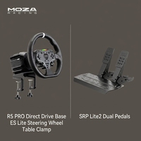 Nouveau Pack de Sim Racing Extensible MOZA R5 Pro Compatible avec Frein à Main, Levier de Vitesses, Tableau de Bord, Volant ES Lite TSW, Pédales SRP Lite2