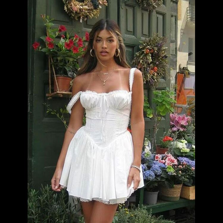 open lace back dress Sweetheart Pink A-Line Short Princess Dress Homecoming Dress Green / US 4