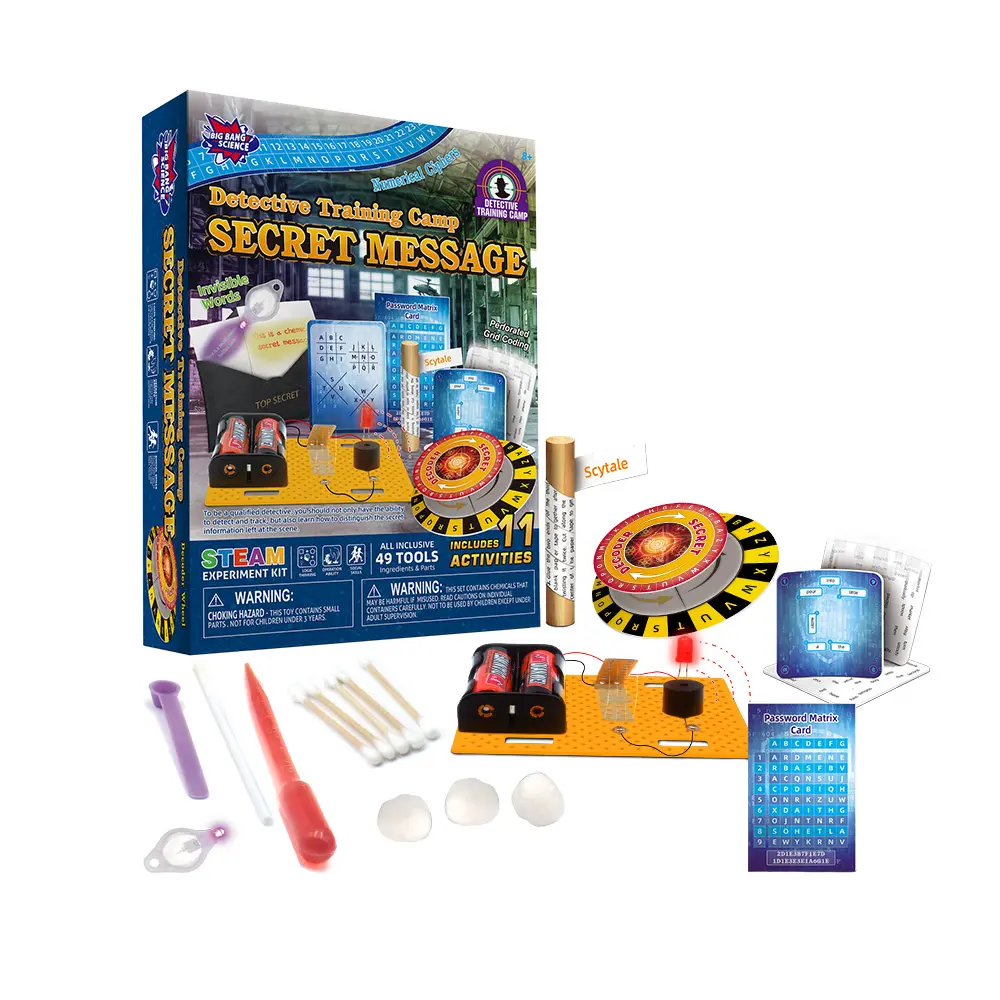 wholesale Educational Science toys for Detective Training Camp- Secret Message Decode Activity for kids 8+