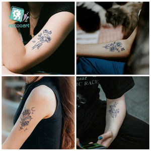 Vente en gros de plus de 8000 motifs de tatouages temporaires imperméables, résistants à la transpiration, longue durée (2 semaines), papillons, fleurs, tatouages semi-permanents - Product Image 5