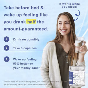 Suplemento Dietético OEM Restore+ para después del alcohol, con multivitaminas, sodio, potasio, té de vid, cápsulas para la resaca - Product Image 2