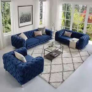 HYC-SF11 Modern Simplicity Light Luxury Velvet Fabric Sofa for Living Room