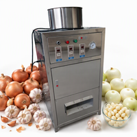 Machine industrielle automatique pneumatique en acier inoxydable de qualité alimentaire pour l'épluchage des oignons, avec roulement à billes pour l'élimination des peaux d'oignons et d'ail