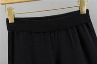 Ensemble deux pièces en tricot rayé pour femme, haut à col rond et pantalon large taille haute, tenue décontractée basique pour le quotidien, la détente et les trajets.