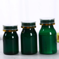 Bouteilles et pots en plastique PET de 100 ml, 130 ml, 160 ml pour médicaments et capsules, avec bouchon à vis, impression sérigraphique, couleur personnalisée, vente OEM/ODM
