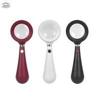 Handheld Compact LED Magnifier with Smooth Waterdrop Handle High Clarity 40mm Lens for Details