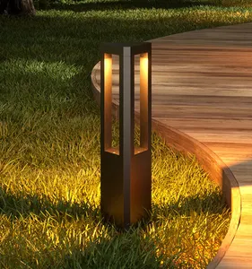 Lampe de pelouse solaire carrée LED Lampes solaires de jardin avancées en usine