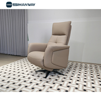 Fauteuil inclinable pivotant moderne en cuir, fauteuil de salon à dossier haut, fauteuil d'appoint rotatif à 360 degrés pour salon, chambre à coucher
