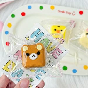 Custom Fidget Toy-Food-Grade Silicone Bear Cube <b>Keychain</b> - Stress-Relief Squeezable Toy, Bag Charm-Mochi Toy - Product Image 4