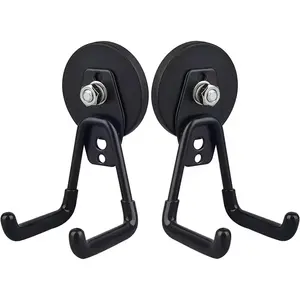 Ganchos magnéticos fuertes Ganchos de garaje magnéticos de alta resistencia Imanes de tierras raras Ganchos de almacenamiento de utilidad para escalera colgante, herramienta eléctrica - Product Image 6