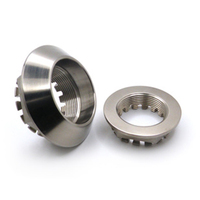 Vis de fixation pour tournage CNC, écrou M12 M14 Gr2 Gr5 en titane anodisé, écrou à bride à 12 pans