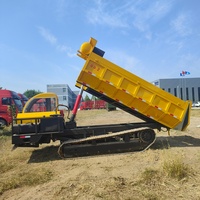 Dumper sur chenilles en acier Kuangcheng, capacité de charge 15t, nouveau moteur diesel Euro 2, camion lourd avec moteur Yuchai, transmission FAST 8, conduite à gauche