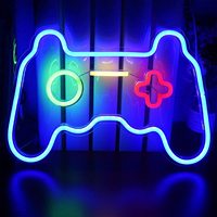 Panneaux lumineux de jeu à LED en forme de manette de jeu pour la décoration murale de la chambre à coucher Lumières de jeu 16 "x 11" Gits de jeu pour garçon Salle de jeu