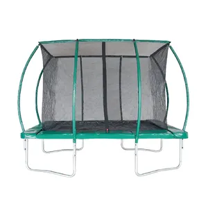 Kasur trampolin persegi panjang anak, tempat tidur trampolin luar ruangan profesional luar ruangan besar taman