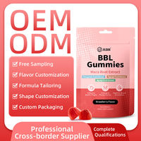 Gummies BBL avec racine de Maca, graines de Fenugrec, extrait de fruit Aguaje, saveur fraise, sachet de 60 unités, vente en gros