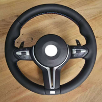 Pour BMW M3 M4 M5 M6 F30 F10 F15 F36 F01 F20 F22 F25 F31 F32 E70 E71 E91 E92 X1 X2 X3 X4 X5 X6 Volant de Voiture en Cuir
