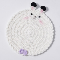 Sous-verre en coton motif nuit violet doux pour le style du comptoir de bar, idéal comme cadeau de pendaison de crémaillère