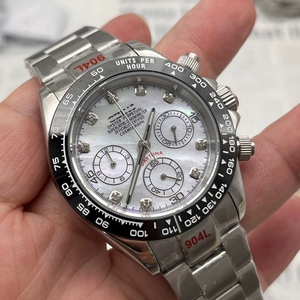 Modified Vk63 Movement Chronograph Rubber and Stainless Steel <b>Watch</b> with Luxuryminous OYSTE PERPETUAL DATE Crystal - Product Image 3