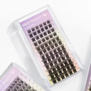 Hot Selling Factory Wholesale Self Grafting Eyelash Extension Bundle Segmented Pre Cut Volume Fan Cluster Eyelashes