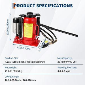 <span class=keywords><strong>Cric</strong></span> <span class=keywords><strong>hydraulique</strong></span> en acier réglable de bouteille d'air de <span class=keywords><strong>cric</strong></span> de voiture <span class=keywords><strong>pneumatique</strong></span> résistant de <span class=keywords><strong>20</strong></span> <span class=keywords><strong>tonnes</strong></span> - Product Image 2