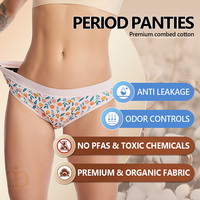 Culotte menstruelle 4 couches pour adolescentes, absorbante, anti-fuites, post-partum, incontinence, sous-vêtements menstruels