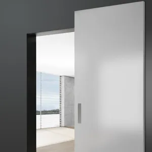 Magic door hidden track design semplice, porta scorrevole invisibile installata sul muro