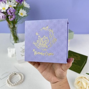 Boîte à bijoux magnétique carrée haut de gamme, finition mate, avec doublure en éponge et design estampé, pour bracelets et accessoires - Product Image 4