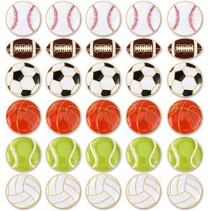 Insignia de metal con diamantes, estilo corona, plateada, esmaltada, con logotipo de béisbol, de aleación, personalizada, ecológica, para venta al por mayor - Product Image 2