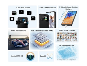 Cubot A20 4G Teléfono inteligente <span class=keywords><strong>Android</strong></span> 14 12GB(4GB + 8GB Extender) + 128GB 90Hz 6.745 "HD + Pantalla Face ID 5100mAh Teléfono móvil - Product Image 4
