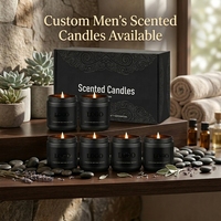 Juego de Velas Aromáticas de Lujo para Hombre, Más Vendido, Velas de Cera de Soja Natural Vertidas a Mano, Diseño Exclusivo para Caballeros