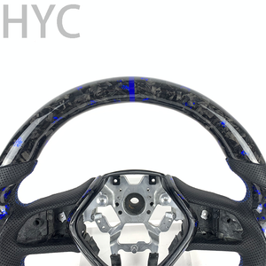 Pour <span class=keywords><strong>Infiniti</strong></span> Q50 QX50 Q35 Q60 G35S Q55 QX60 2014 2015 2016 2017 2018 Volant chauffant en fibre de carbone forgé bleu - Product Image 2