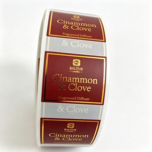 Etiqueta autoadesiva personalizada com impressão em hot stamping prata e dourado, rolo de adesivos holográficos para embalagem de produtos e marcas. - Product Image 4