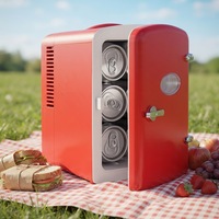 Mini réfrigérateur compresseur 4L, refroidisseur électrique portable pour le camping en plein air, l'hôtel, la voiture