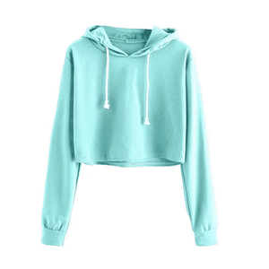 Top Corto con Capucha de Malla para Mujer, Ajuste Delgado, Estilo Urbano, Top Corto de Moda para Mujer, Sudadera Corta con Capucha, Sudaderas Cortas con Capucha de Moda, Transpirable - Product Image 5