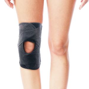 Ginocchiera regolabile in rete a compressione con stabilizzatori laterali per alleviare il <span class=keywords><strong>dolore</strong></span> al <span class=keywords><strong>ginocchio</strong></span> a strappo meniscale - Product Image 3