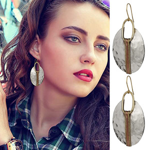 Orecchini vintage bicolore da donna, colore argento, gioielli alla moda per feste. - Product Image 2