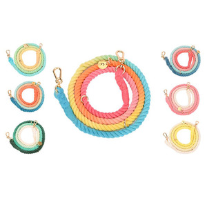 Nuevo diseño personalizado retráctil resistente perro <span class=keywords><strong>collar</strong></span> Correa conjunto algodón cuerda perro Correa entrenamiento correa para perro - Product Image 1