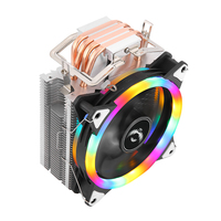 Refroidisseur d'air pour tour QiuzAim 2011 avec dissipateur thermique CPU à socket, ventilateur silencieux à 4/6 caloducs en cuivre de 120 mm pour PC de bureau X79 X99