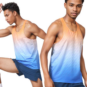 Chaleco gris lavado con ácido 100 algodón Impresión digital Ropa de gimnasio Camiseta sin mangas cortada Personalizada - Product Image 4