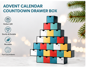 Unique Stackable Tree Shaped Advent <b>Calendar</b> Box Rigid Cardboard Empty Mystery Blind Box for Jewelry and Surprise Wholesale - Product Image 5