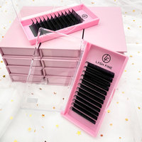 Cachemire Noir Mat C CC D DD Curl 0.05 0.07 Extension de Cils Premium Soft Volume Individuel Extension de Cils