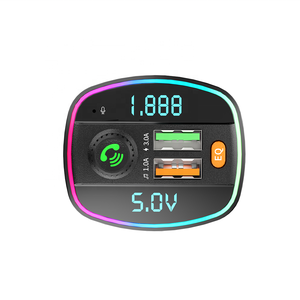 Émetteur FM à double écran Modulateur d'<span class=keywords><strong>autoradio</strong></span> <span class=keywords><strong>Bluetooth</strong></span> mains libres Lecteur MP3 avec 2 adaptateurs de charge rapide USB <span class=keywords><strong>pour</strong></span> voiture - Product Image 6