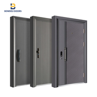 2024 nouvelle porte résidentielle de sécurité en acier inoxydable porte unique portes de sécurité à domicile pour l'extérieur de la maison