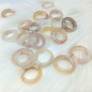 Natural Noble and Simple <strong>Jade</strong> Gemstone Ring <strong>Stone</strong> Sakura for Cherry Agate Rings Jewelry Women Decorations - Product Image 2