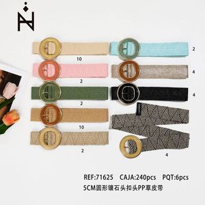 Cintura in Erba Sintetica Rotonda da 5 Cm con Fibbia in Pietra - Product Image 3